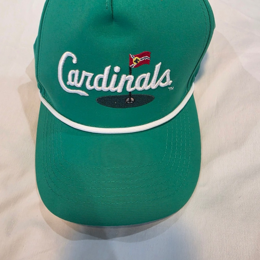 St. Louis Cardinals Golf Snapback Hat Mens OSFA Green Excellent Rope Detail